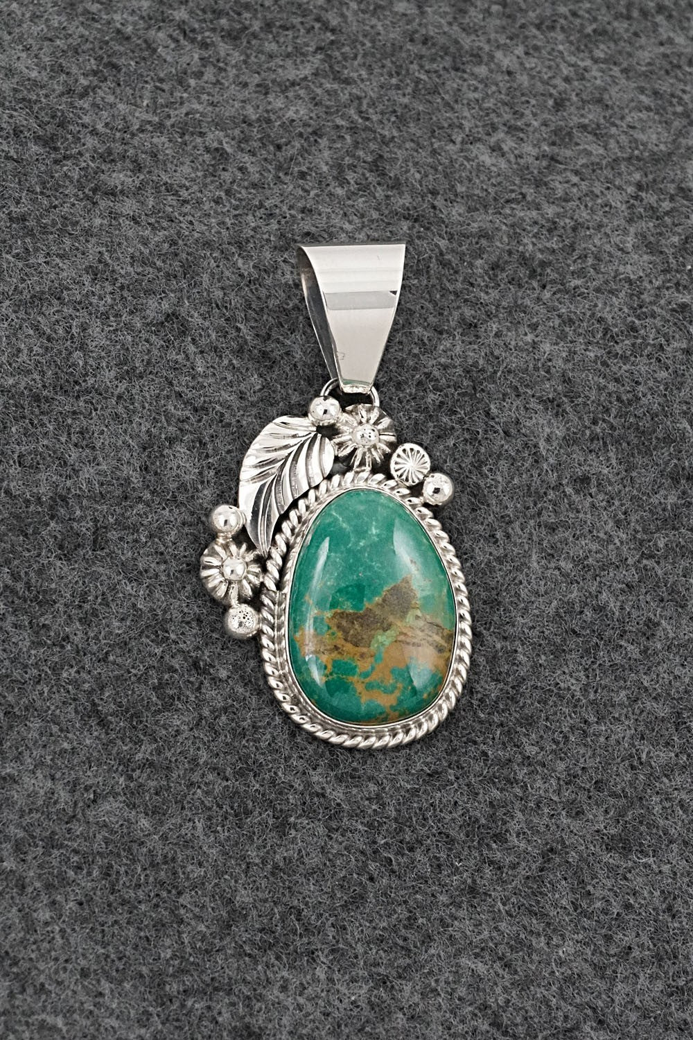Turquoise & Sterling Silver Pendant - Ella Linkin