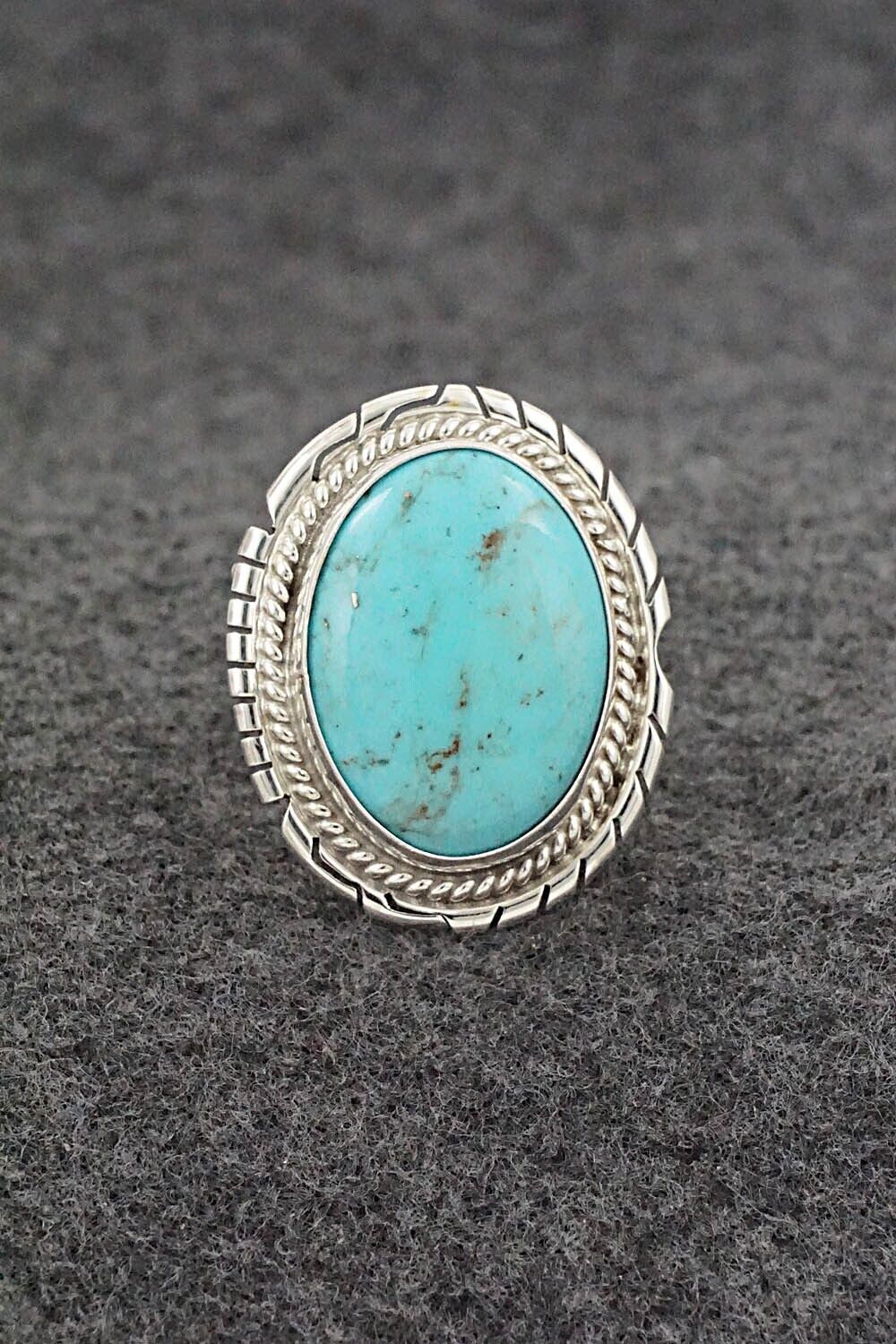 Turquoise & Sterling Silver Ring - Peggy Skeets - Size 7