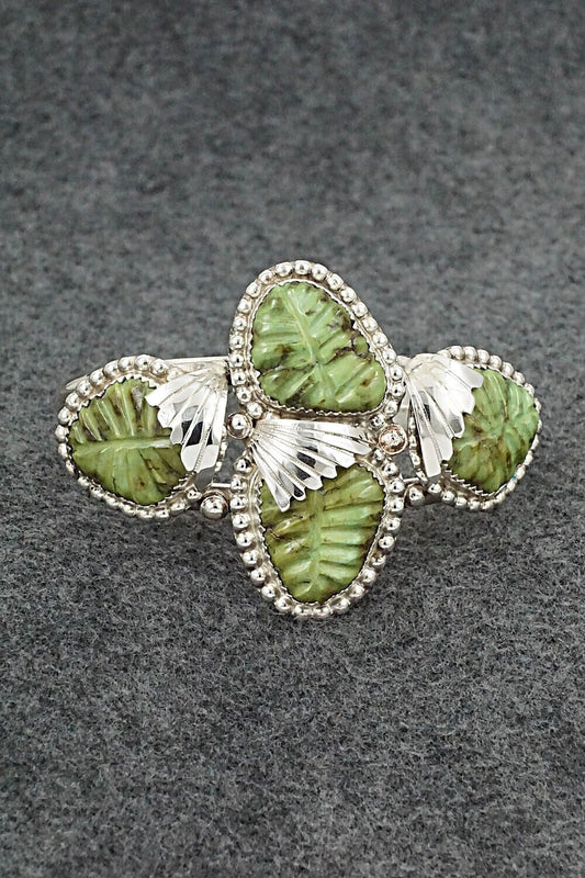 Turquoise & Sterling Silver Bracelet - Lyolita Tsattie