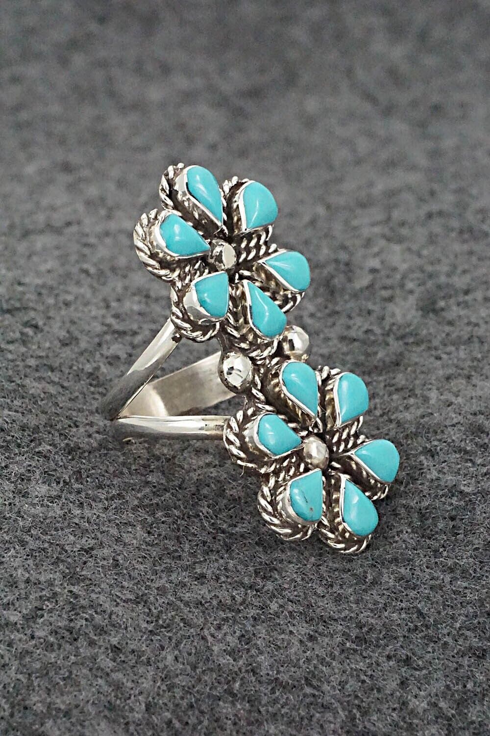 Turquoise & Sterling Silver Ring - Gina Dosedo - Size 7.5