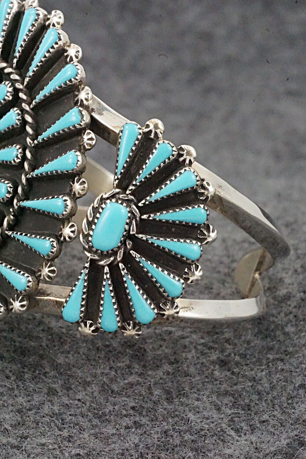 Turquoise & Sterling Silver Bracelet - Carlos Tsipa