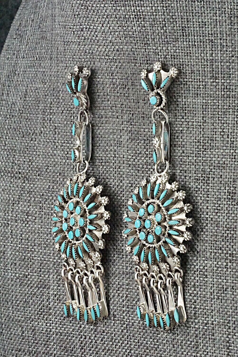 Turquoise & Sterling Silver Squash Blossom Set - Merlinda Chavez