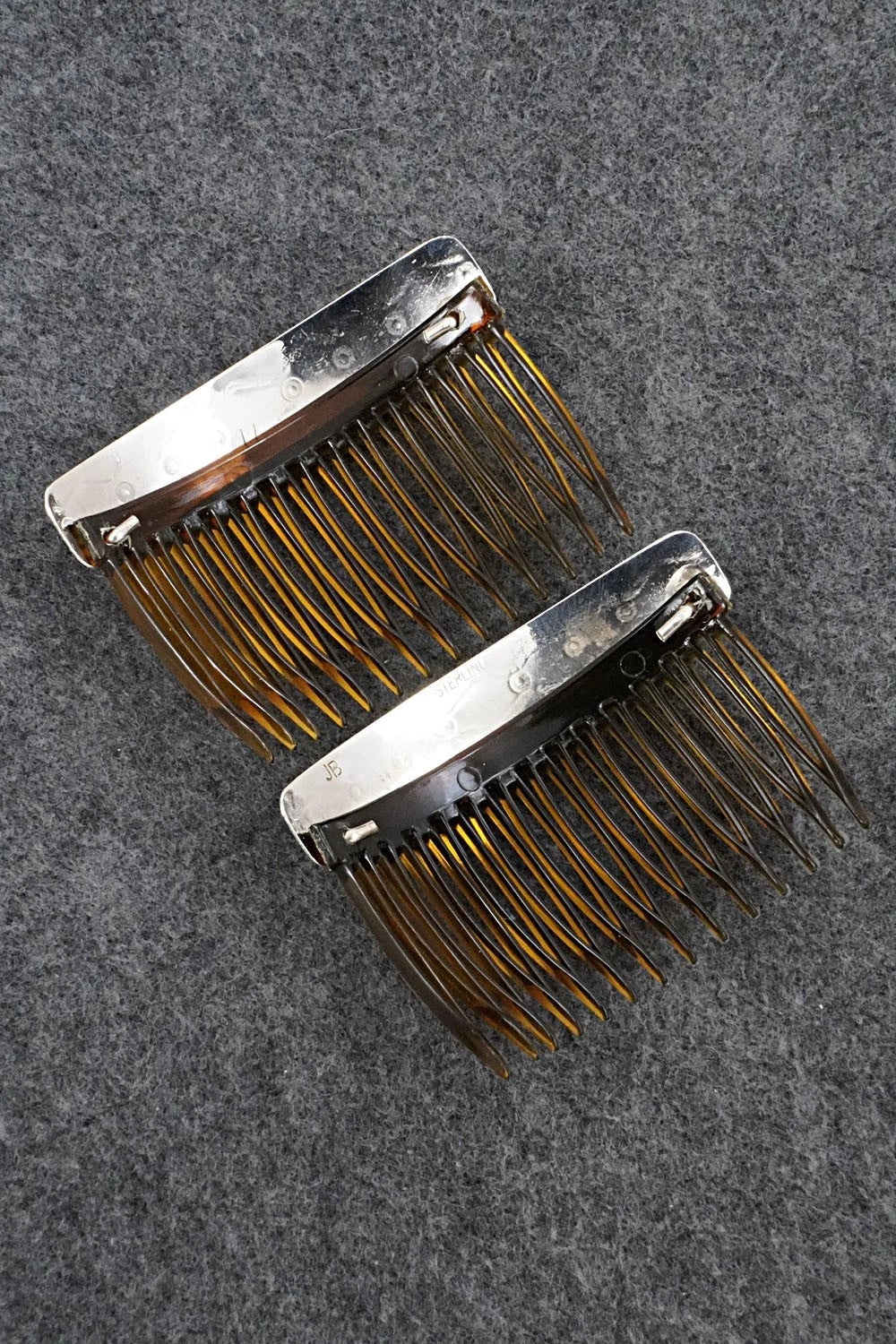 Turquoise & Sterling Silver Hair Combs - Joann Silver