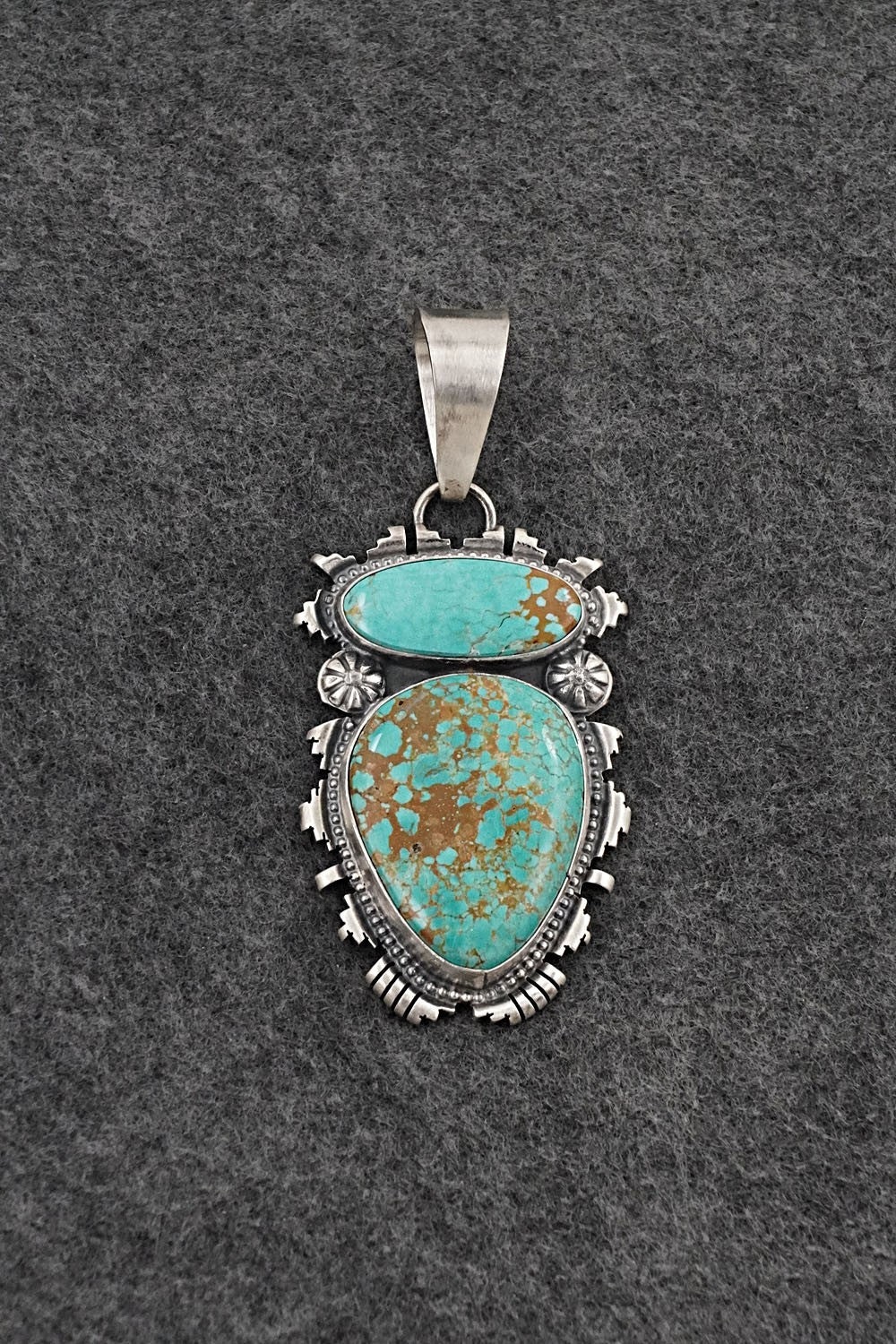 Turquoise & Sterling Silver Pendant - Randy Billy
