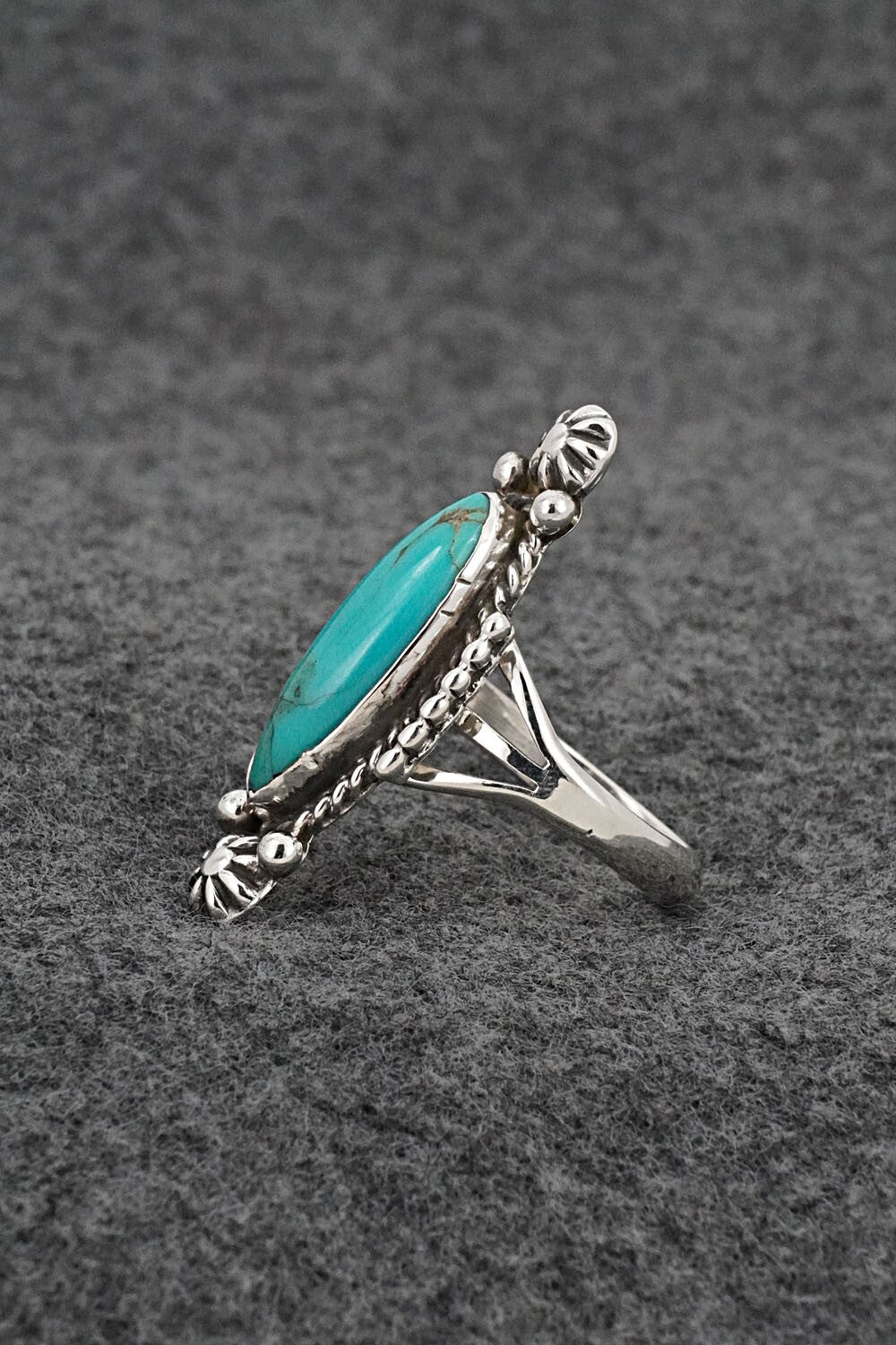 Turquoise & Sterling Silver Ring - Daniel Benally - Size 8