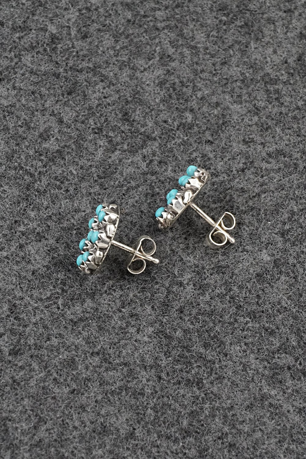 Turquoise & Sterling Silver Earrings - Randy Hooee