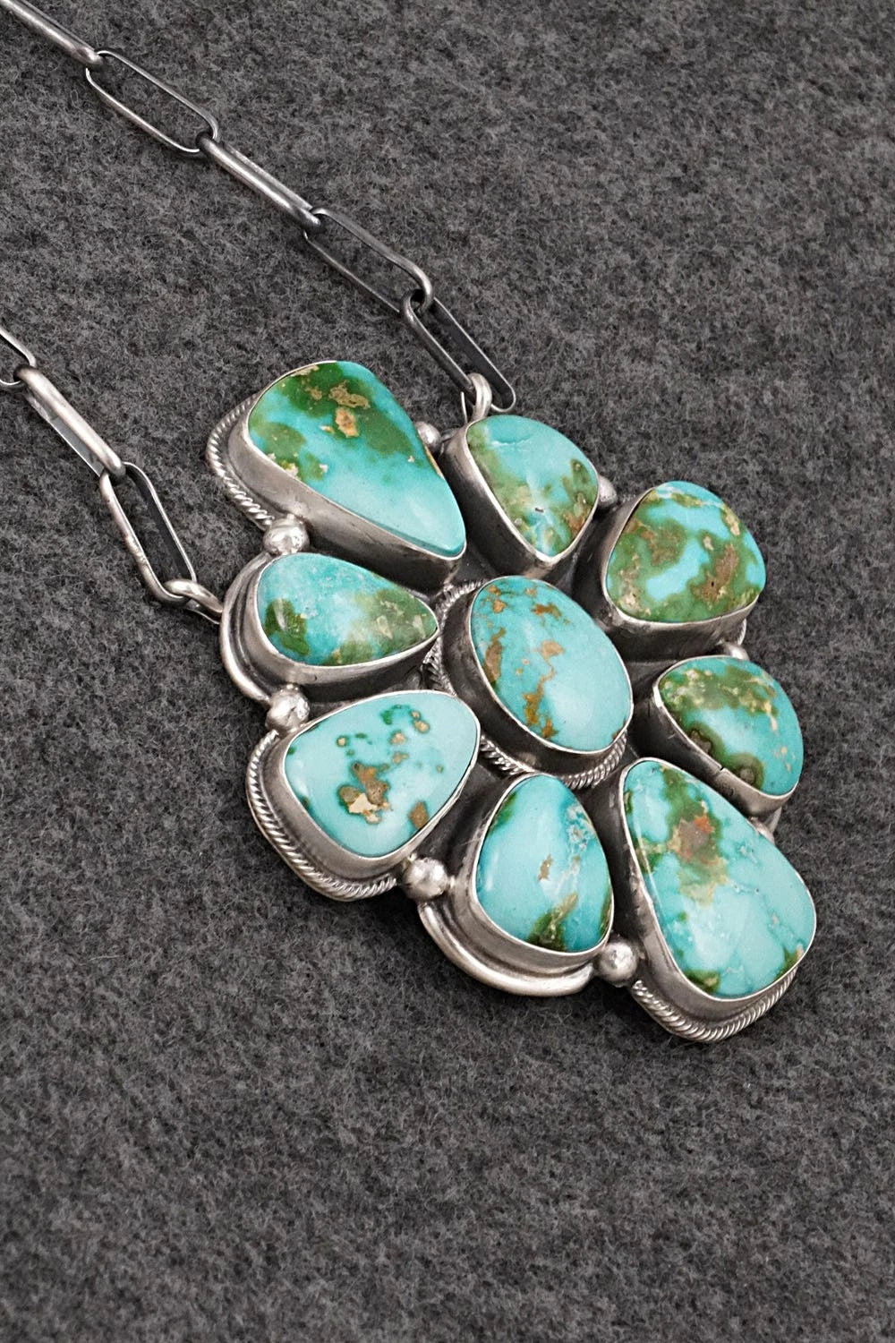 Turquoise & Sterling Silver Necklace - Darrin Livingston