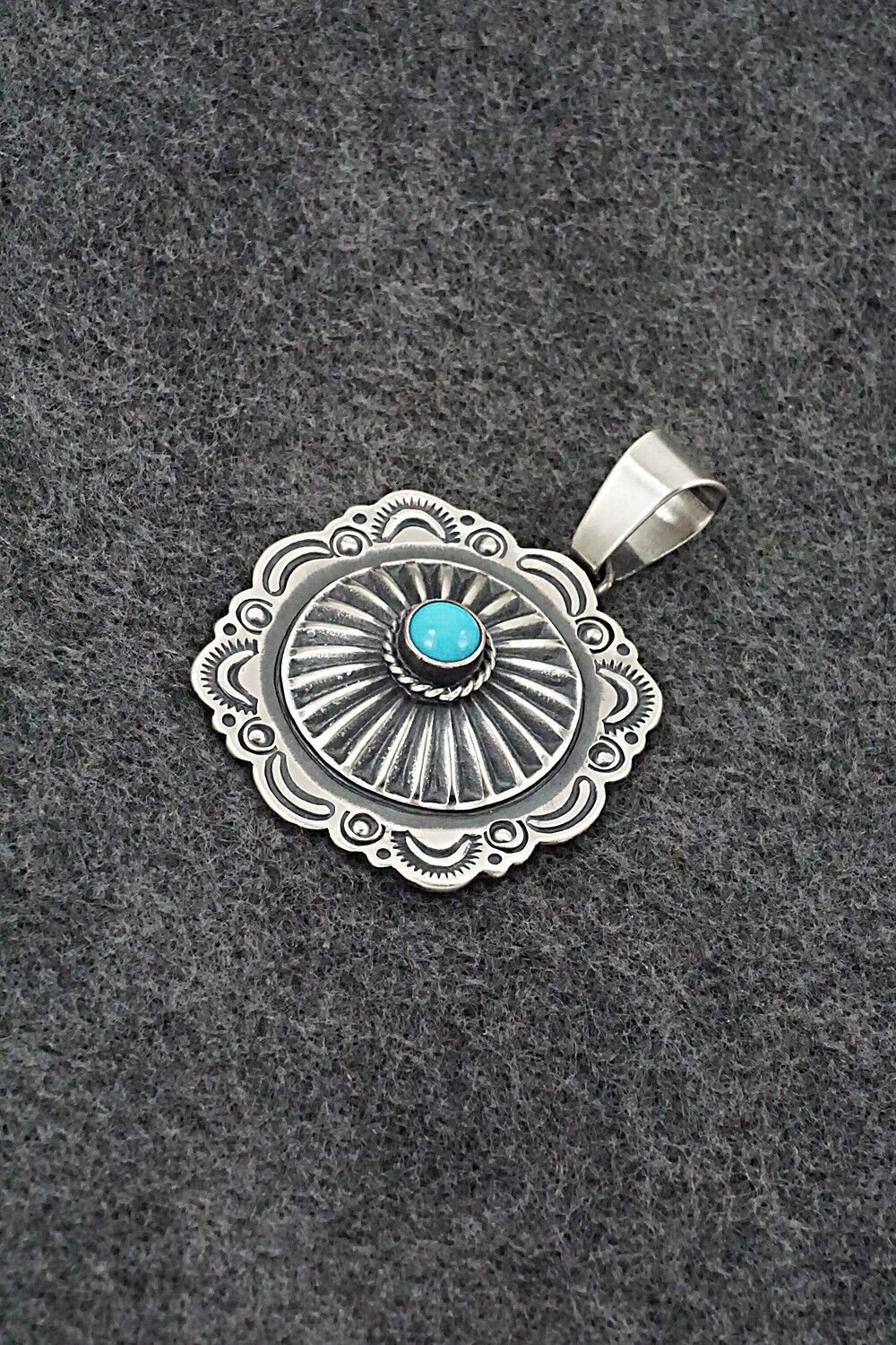 Turquoise and Sterling Silver Pendant - Derrick Gordon