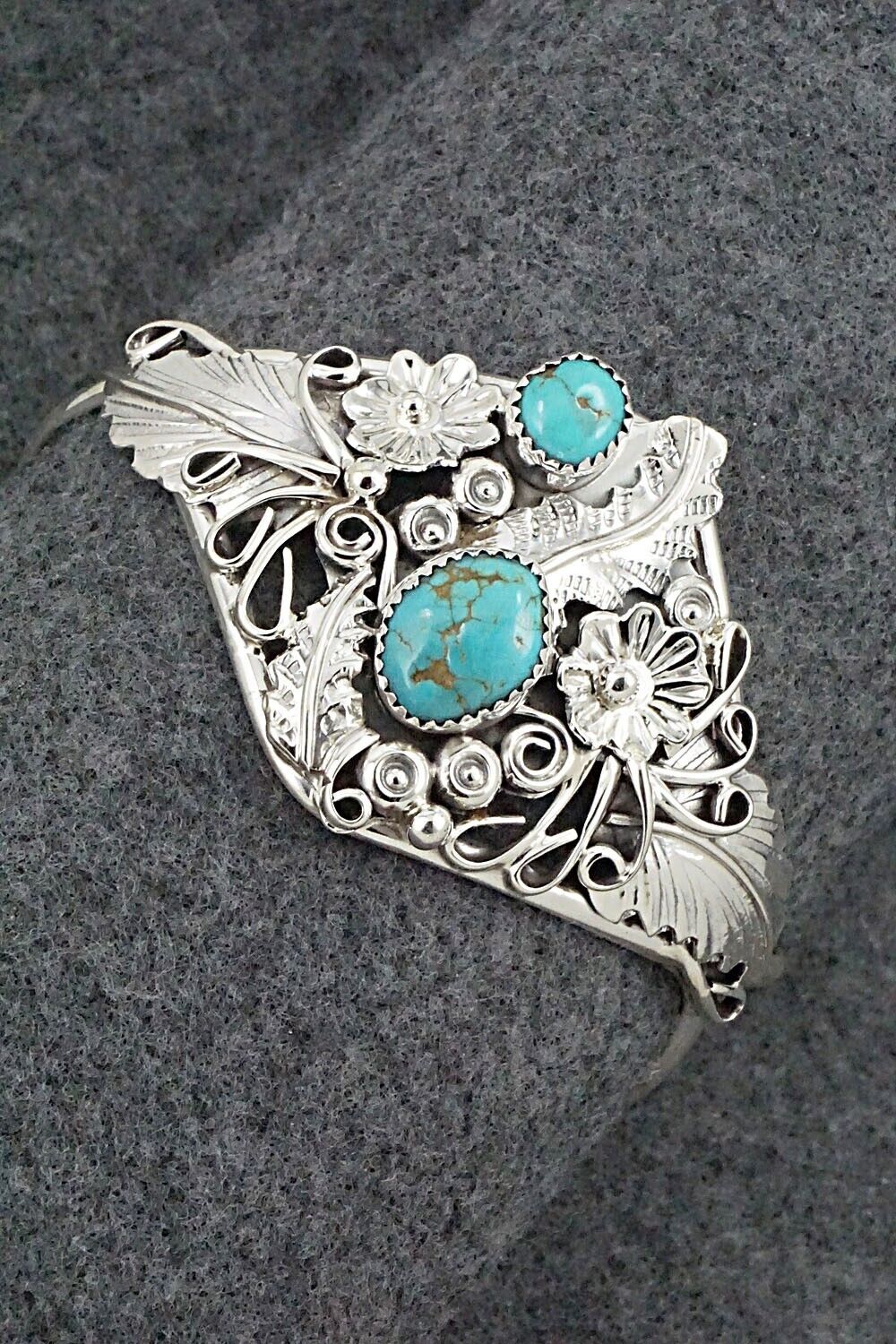 Turquoise & Sterling Silver Bracelet - Harry B. Yazzie