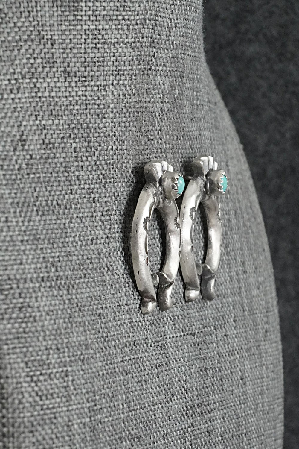 Turquoise & Sterling Silver Earrings - Adrienne Gordon