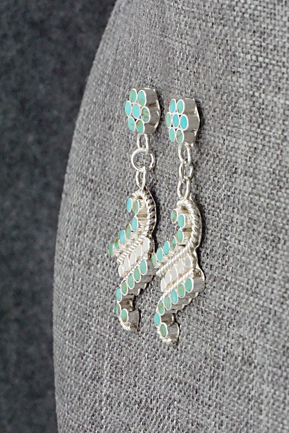 Turquoise & Sterling Silver Earrings - Michelle Peina