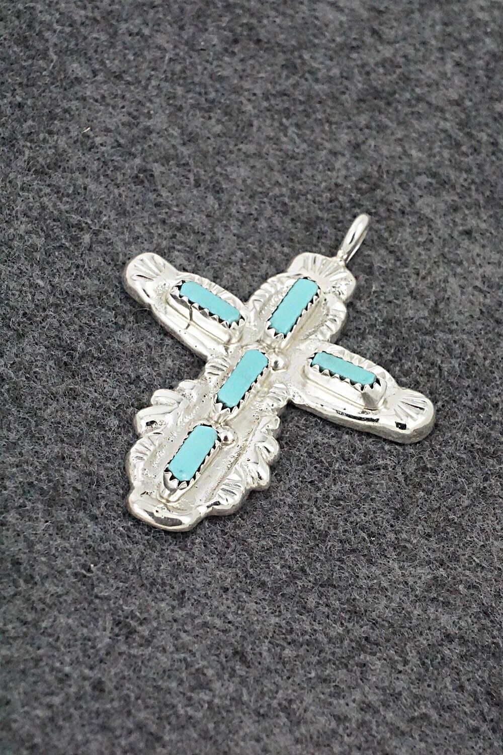 Turquoise & Sterling Silver Pendant - Verona Quam