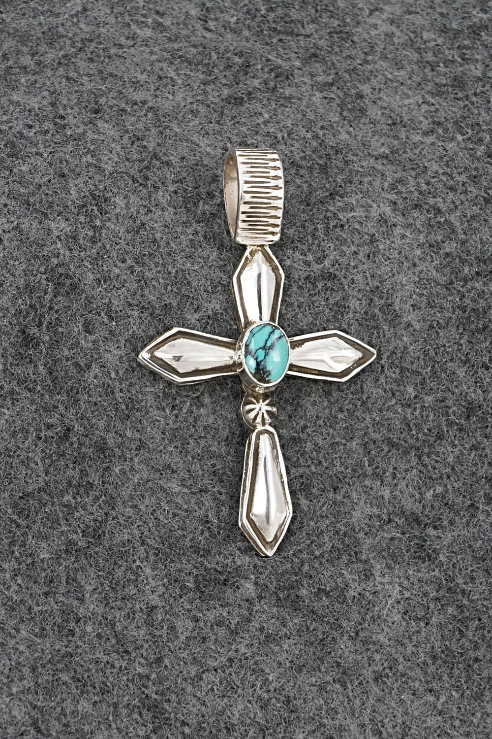 Turquoise & Sterling Silver Pendant - Emerson Delgarito