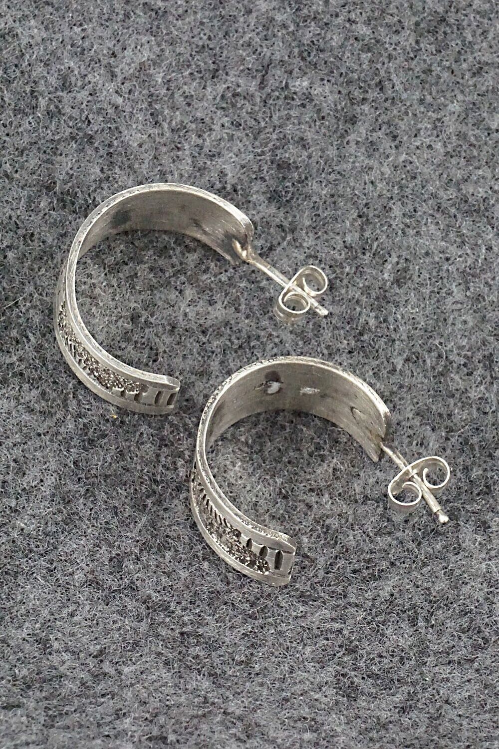 Sterling Silver Hoop Earrings - Elaine Becenti