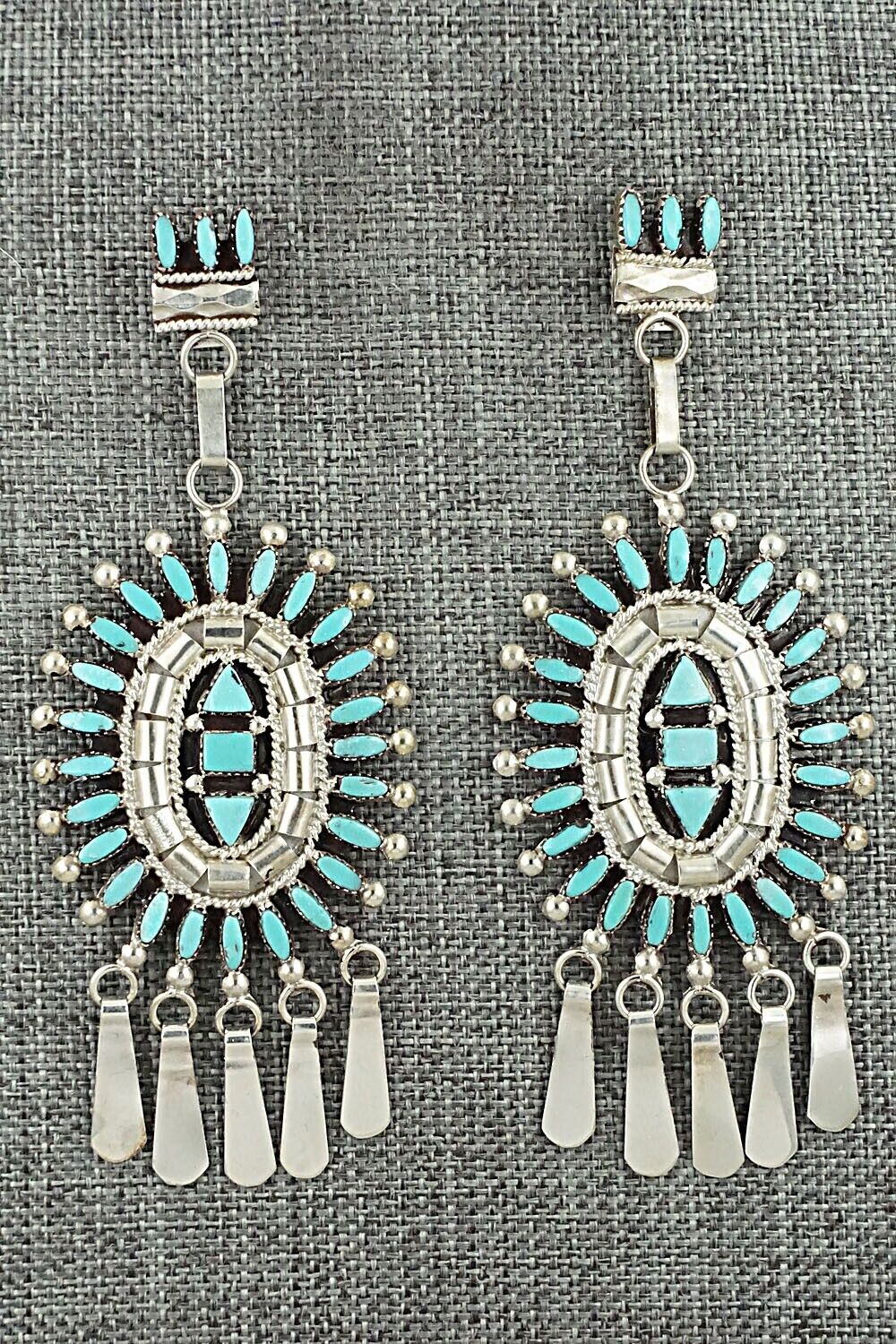 Turquoise & Sterling Silver Earrings - Evonne Hustito