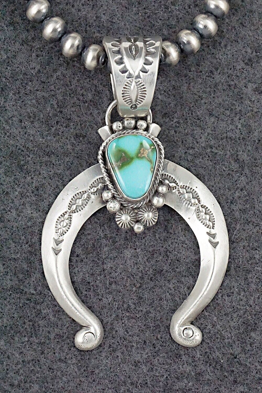 Turquoise & Sterling Silver Naja Necklace - Paige Gordon
