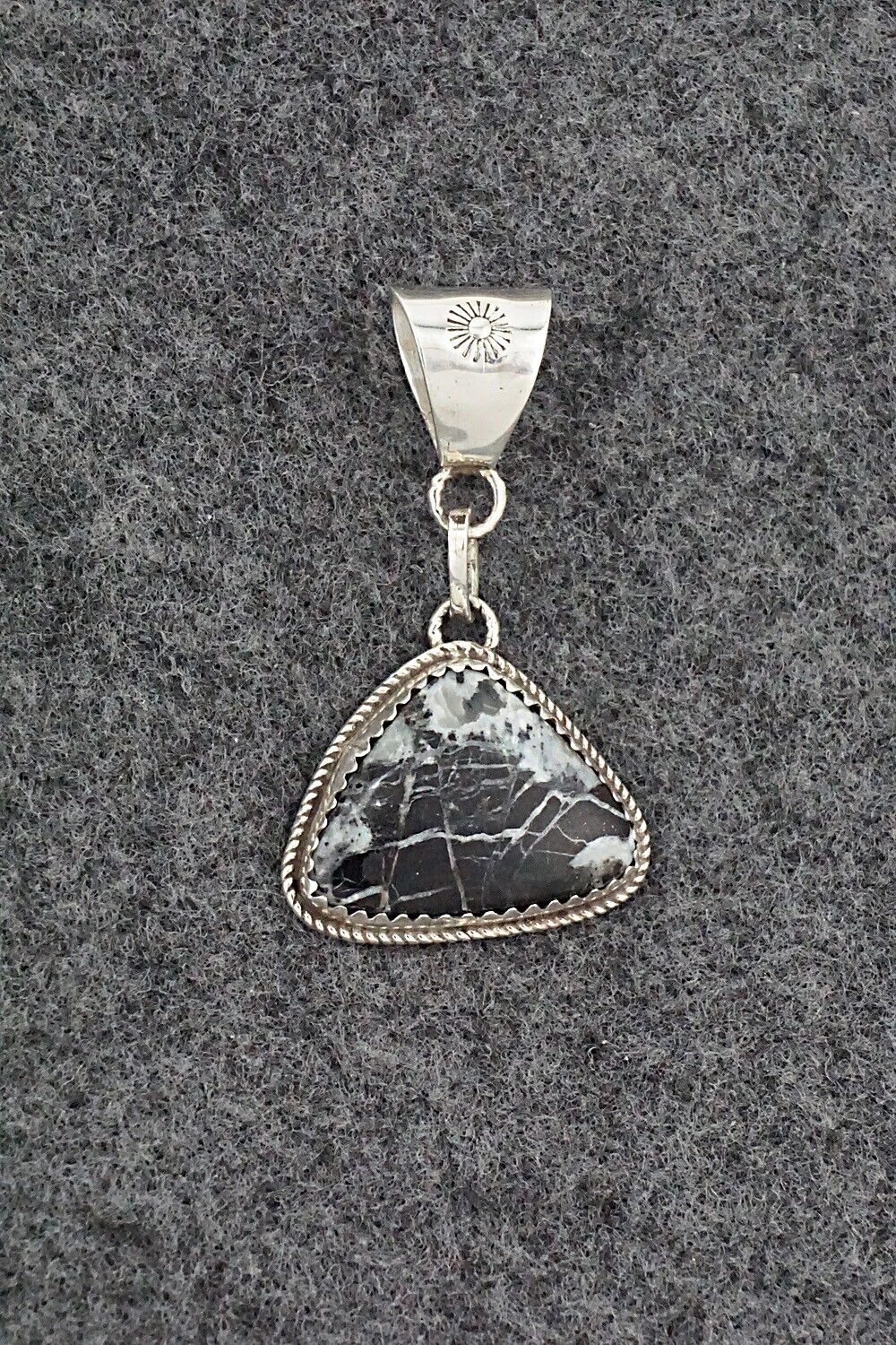 White Buffalo & Sterling Silver Pendant - Ernest Hawthorne
