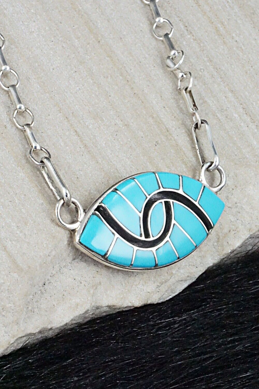 Turquoise & Sterling Silver Necklace - Amy Wesley