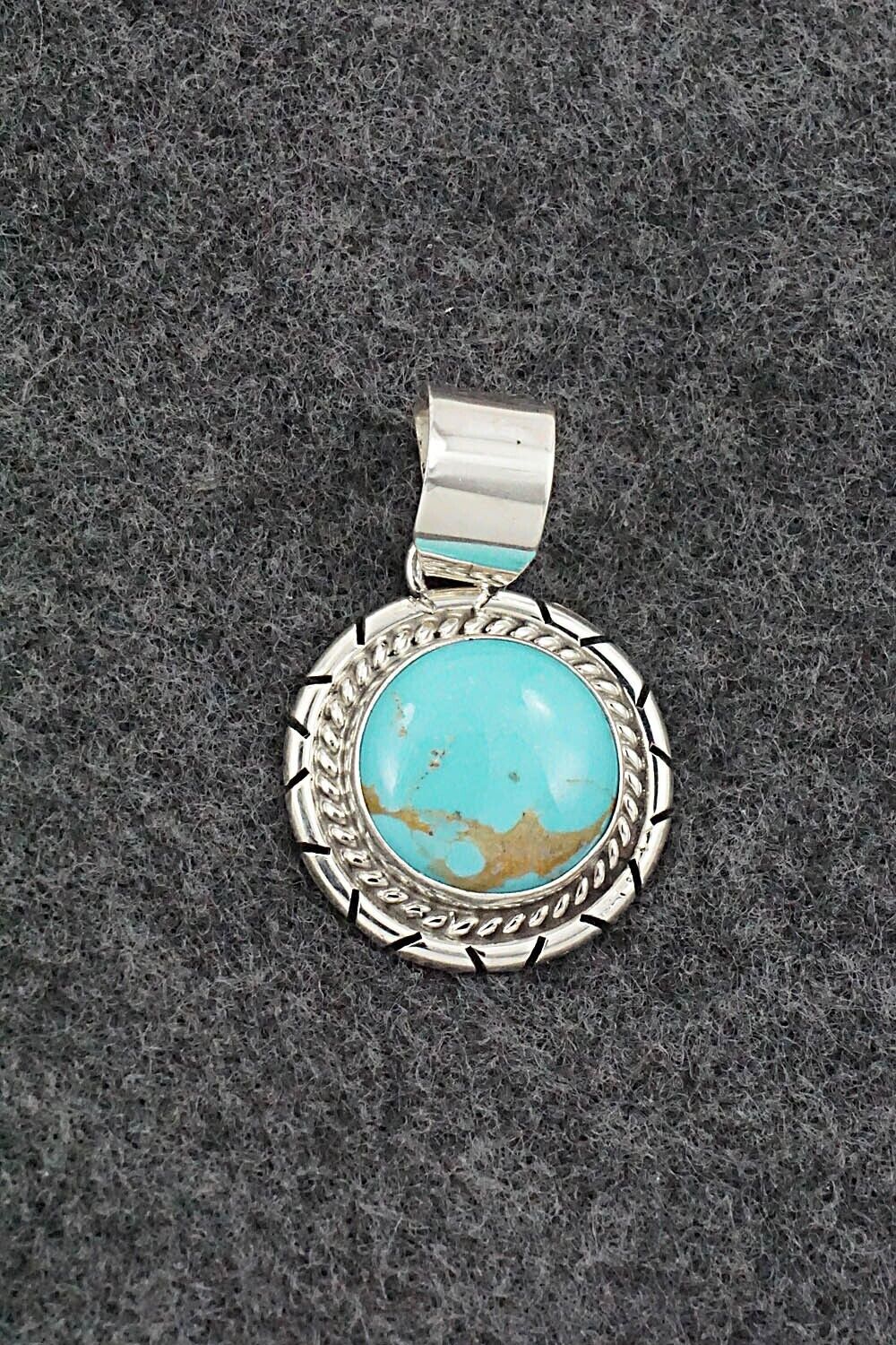 Turquoise & Sterling Silver Pendant - Johnny Frank