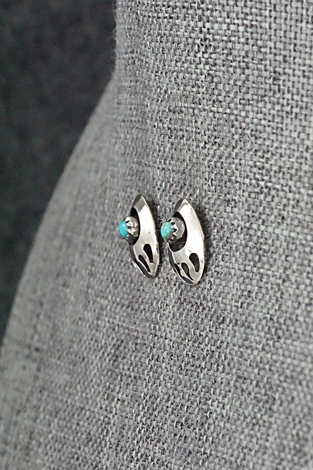 Turquoise & Sterling Silver Earrings - Esther White