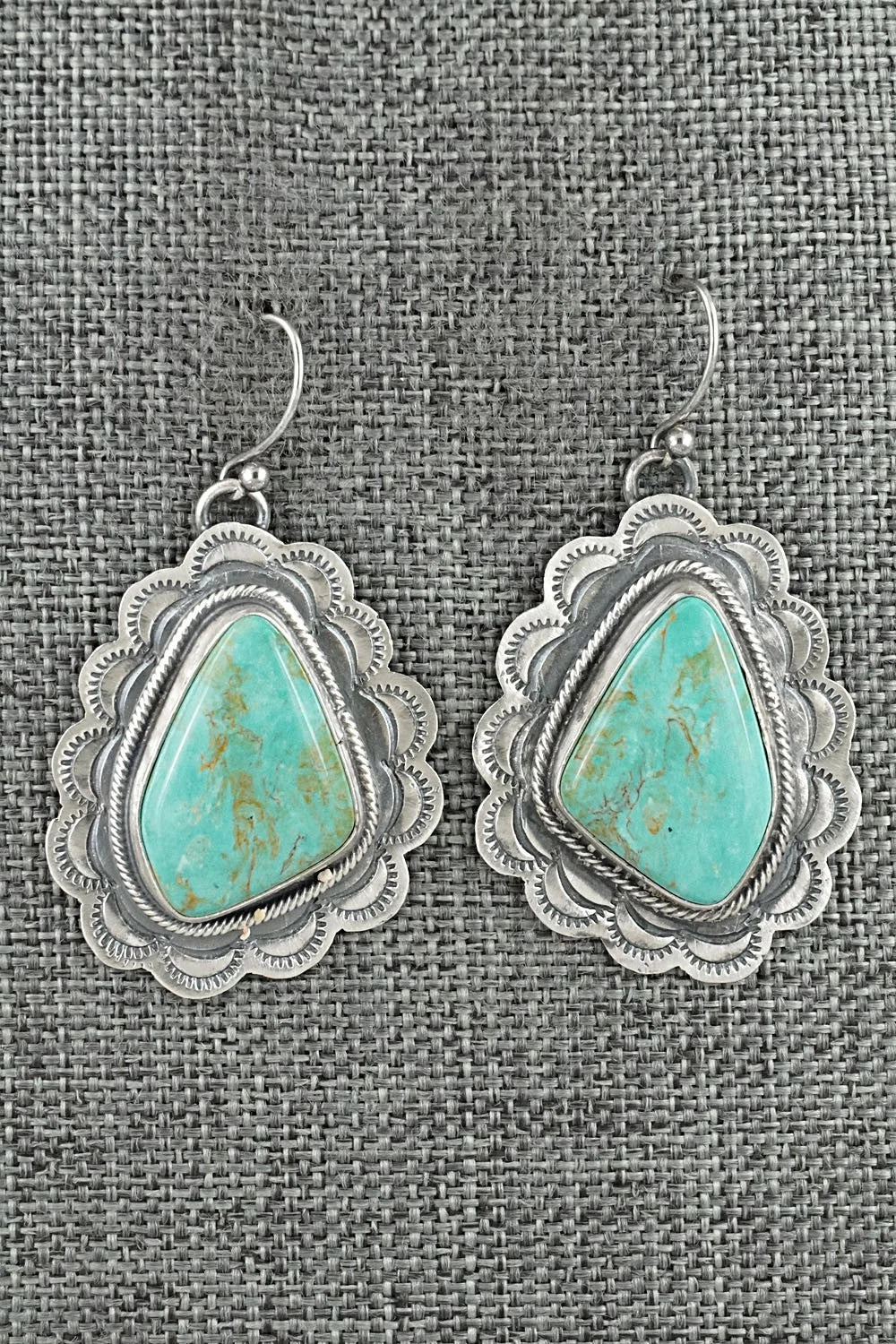Turquoise & Sterling Silver Earrings - Bobby Johnson