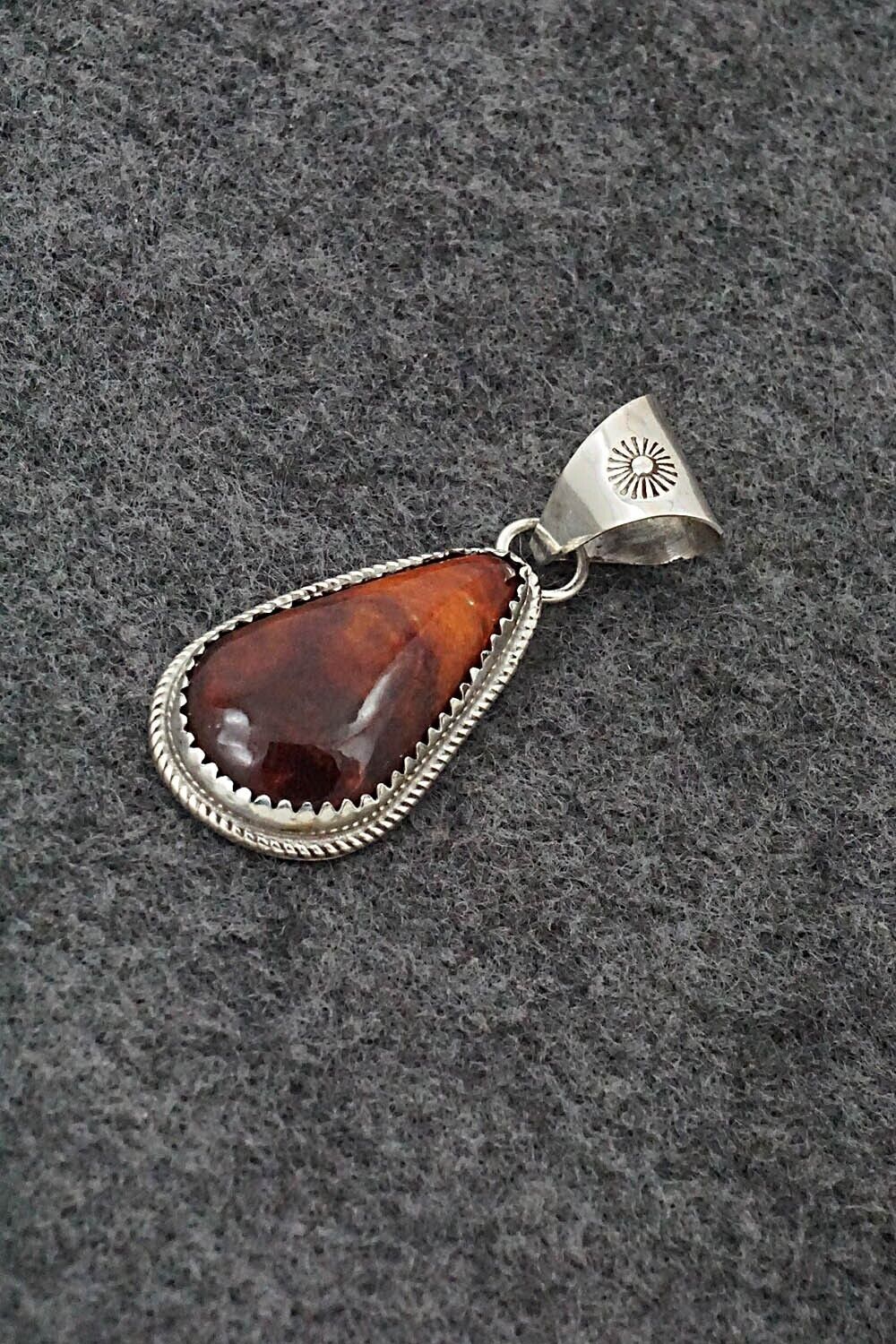 Spiny Oyster & Sterling Silver Pendant - Ernest Hawthorne