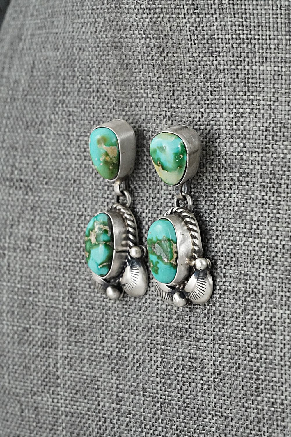Turquoise & Sterling Silver Squash Blossom Set - Vernon Johnson