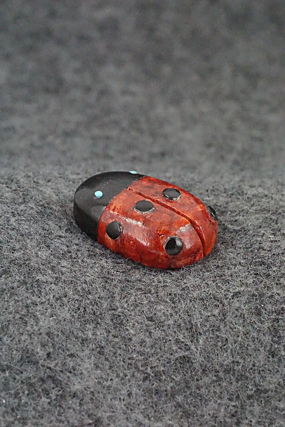 Ladybug Zuni Fetish Carving - Reynold Lunasee