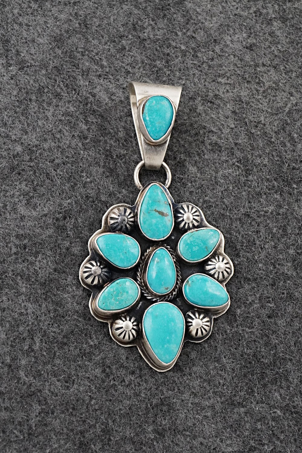 Turquoise & Sterling Silver Pendant - Kathleen Livingston