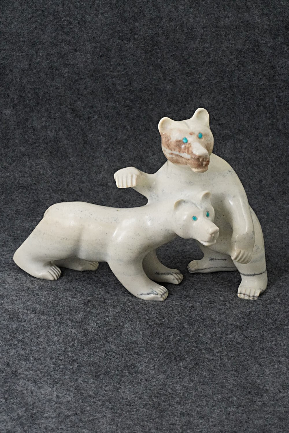 Bears Zuni Fetish Carving - Albert Eustace Sr.