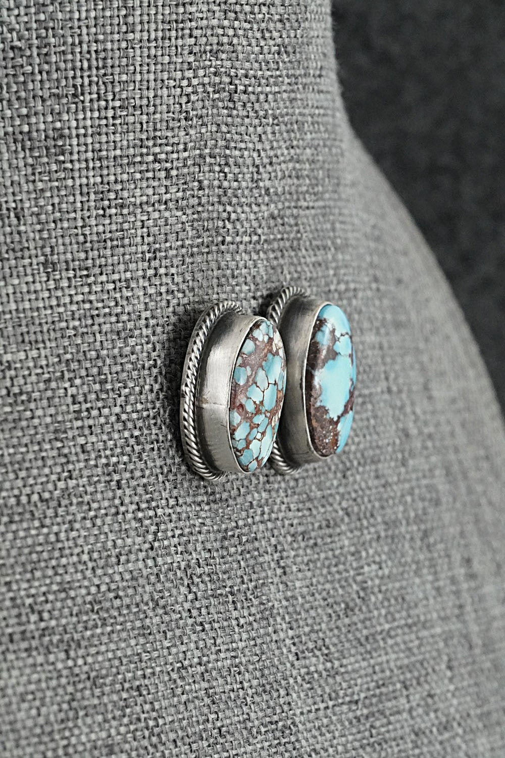 Turquoise & Sterling Silver Pendant and Earrings Set - Darrin Livingston