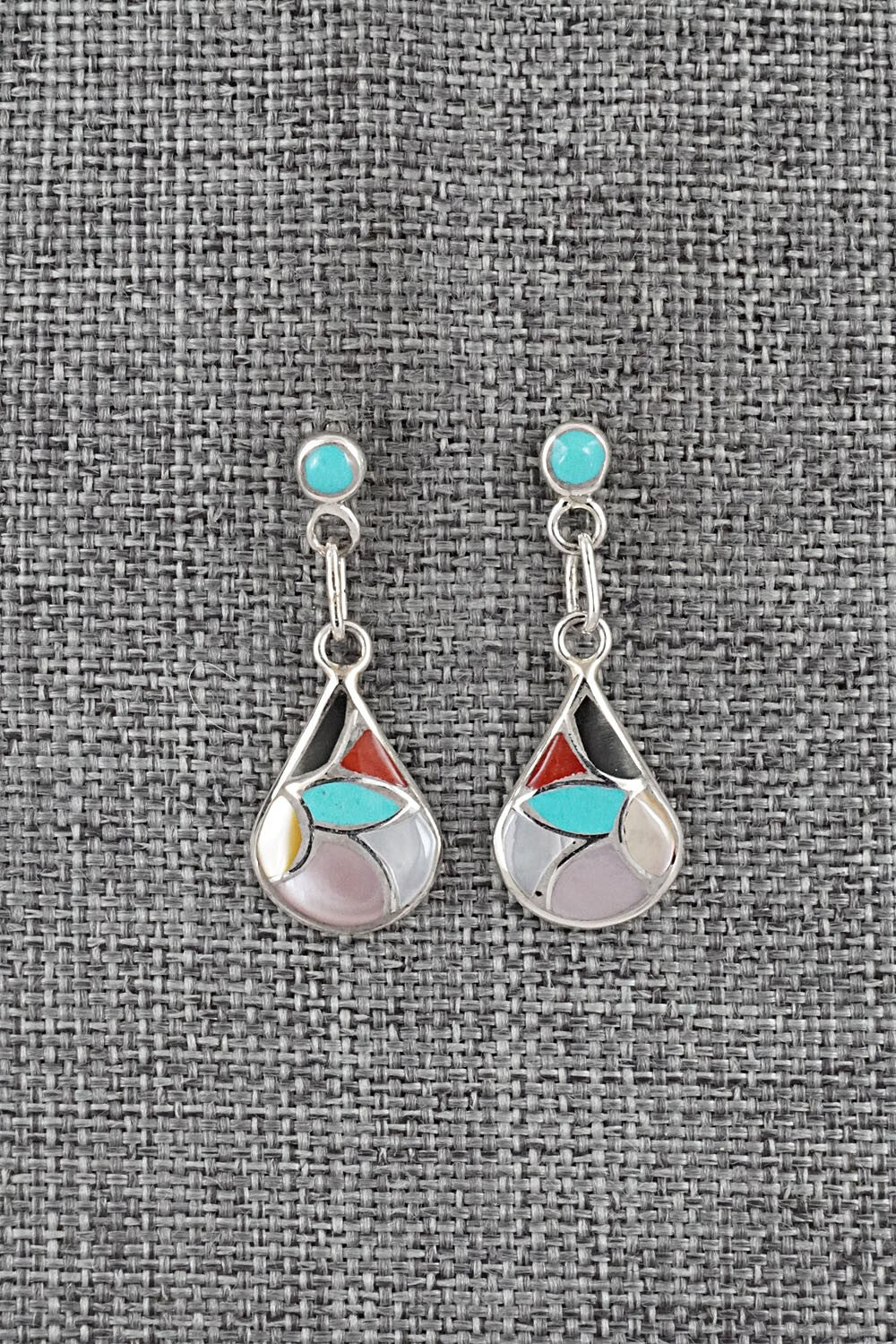 Multi-Stone & Sterling Silver Earrings - Orena Leekya
