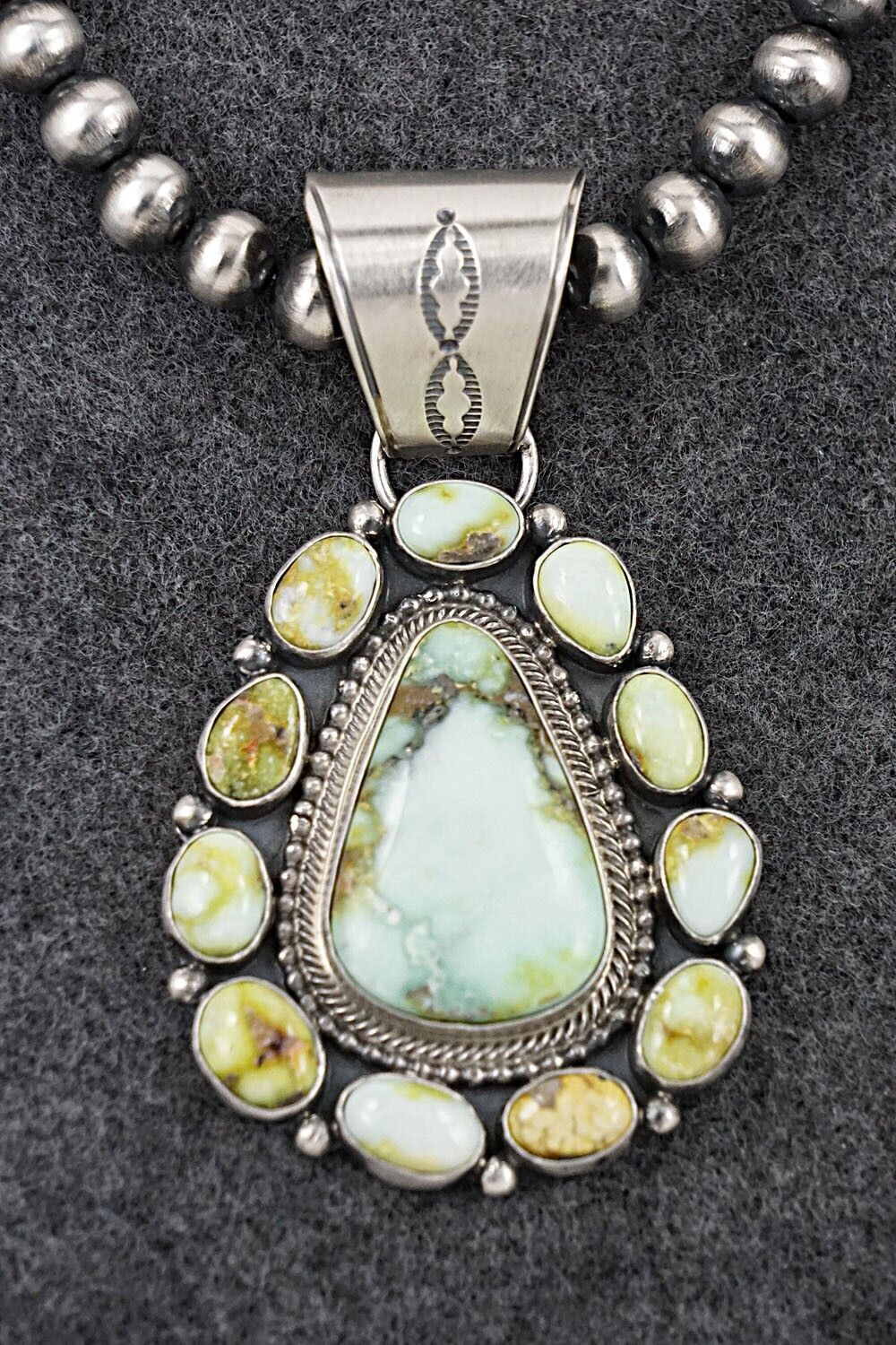 Turquoise & Sterling Silver Necklace - Tom Lewis