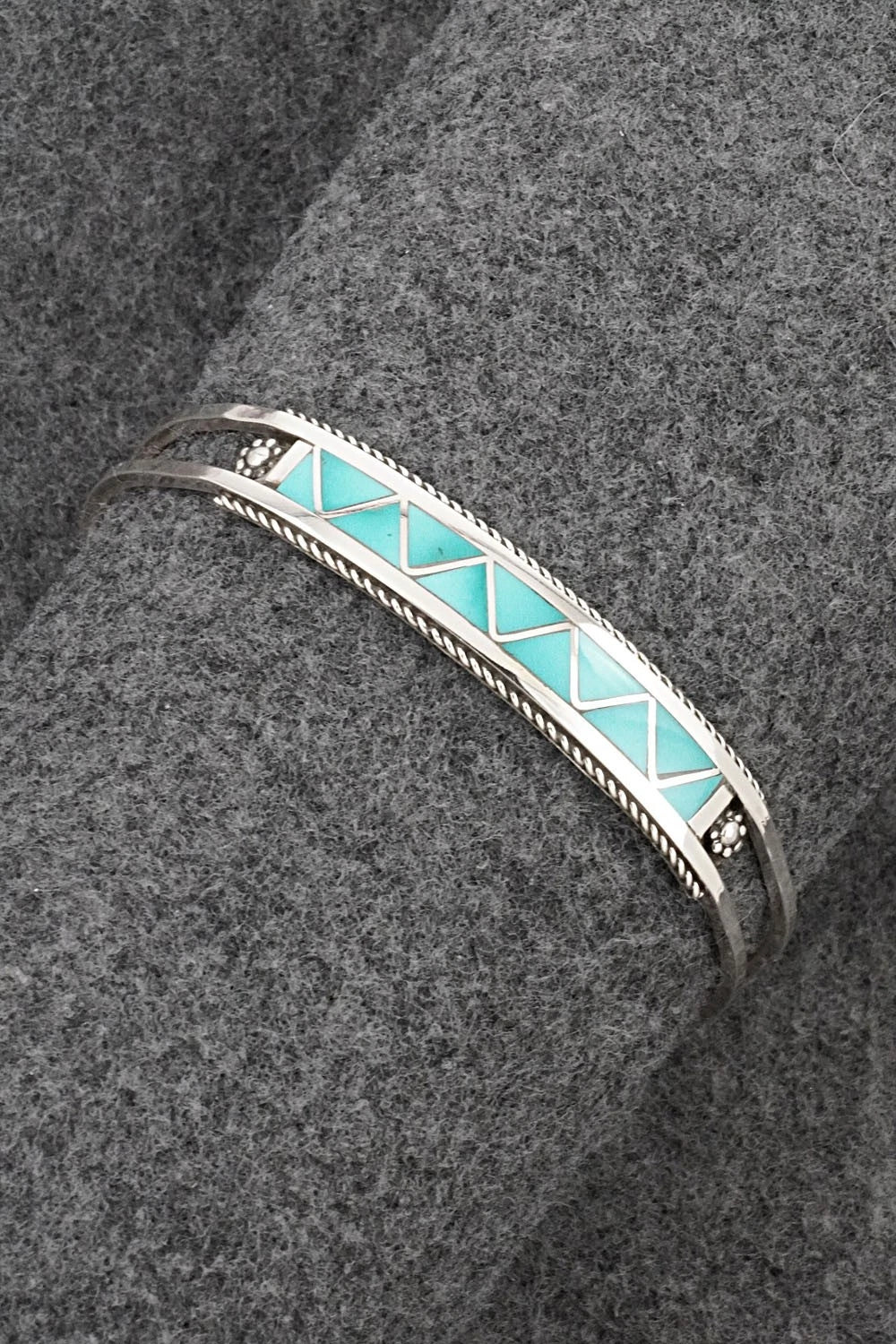 Turquoise & Sterling Silver Bracelet - Claudine Haloo