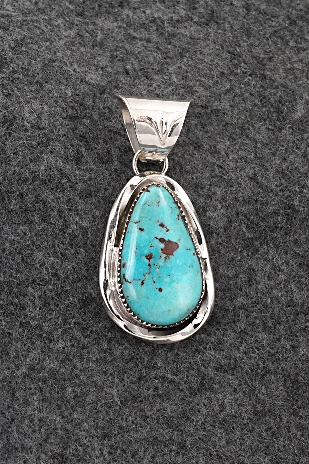 Turquoise & Sterling Silver Pendant - Ernest Hawthorne