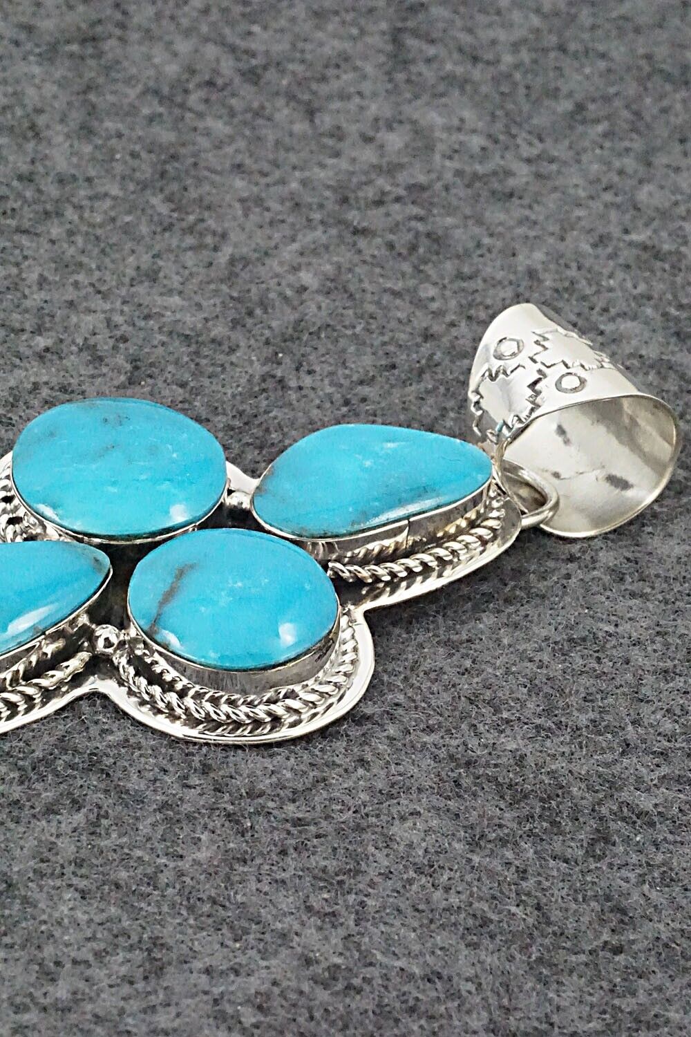 Turquoise & Sterling Silver Pendant - Emerson Delgarito