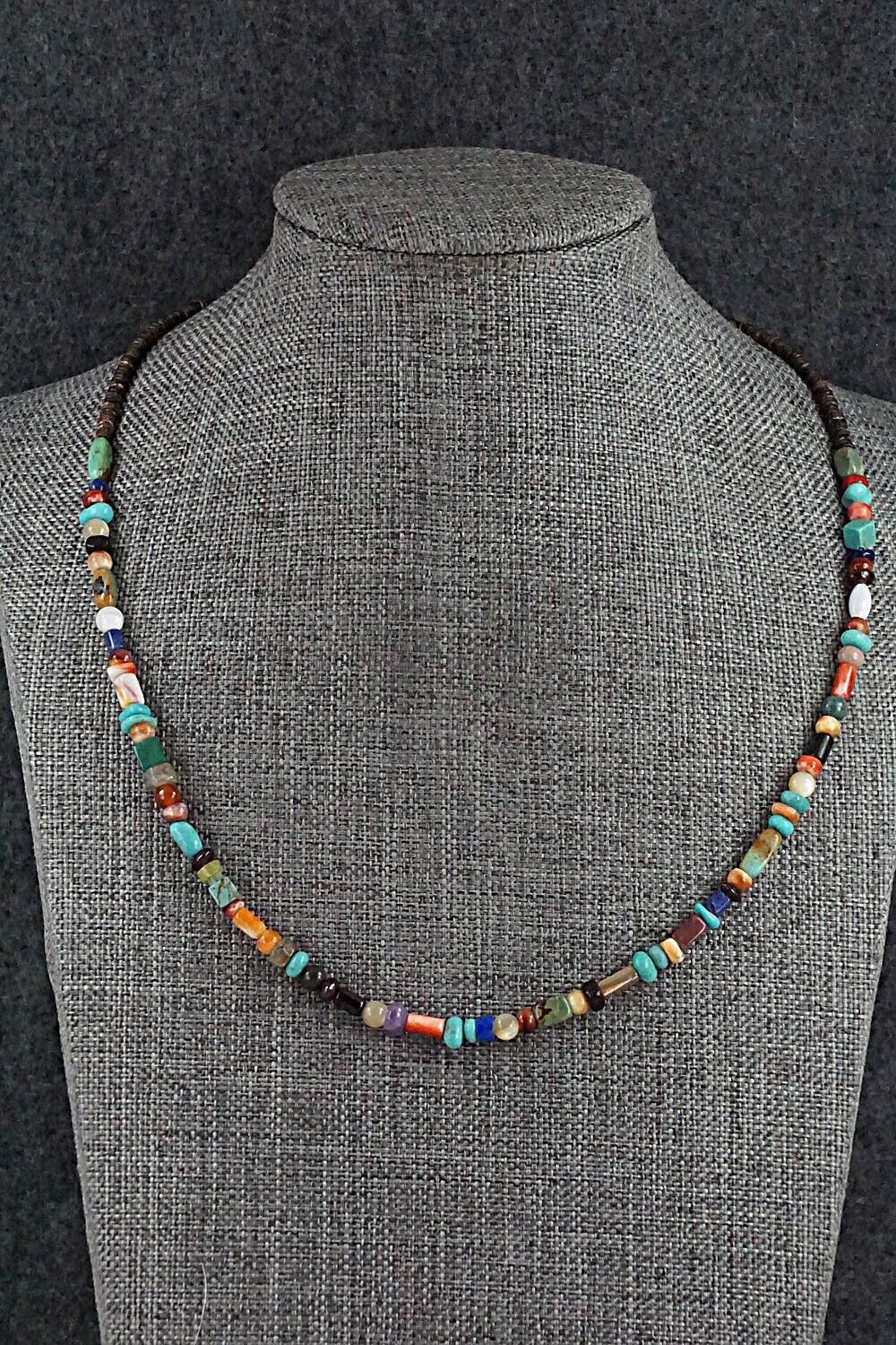 Multi-Stone and Sterling Silver Necklace - Helen Tsosie