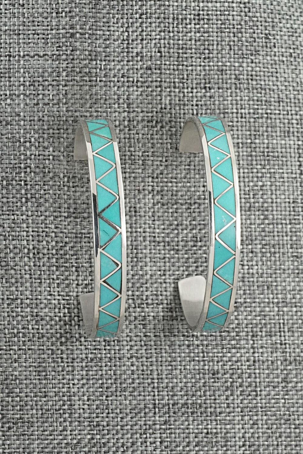 Turquoise & Sterling Silver Earrings - Claudine Haloo