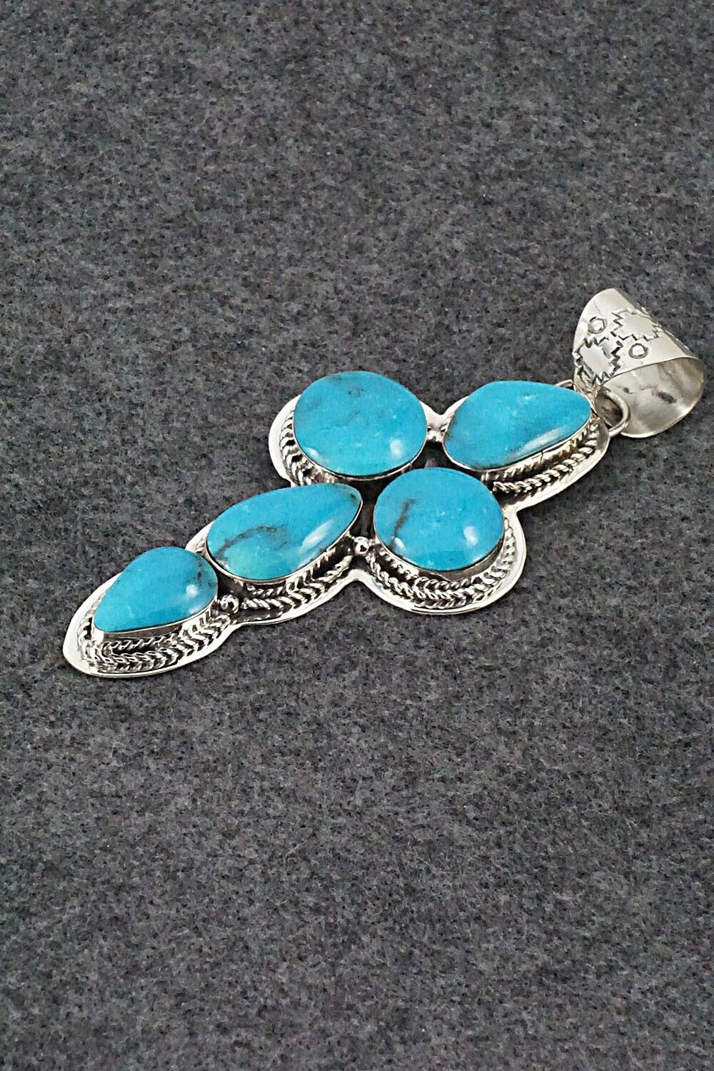 Turquoise & Sterling Silver Pendant - Emerson Delgarito