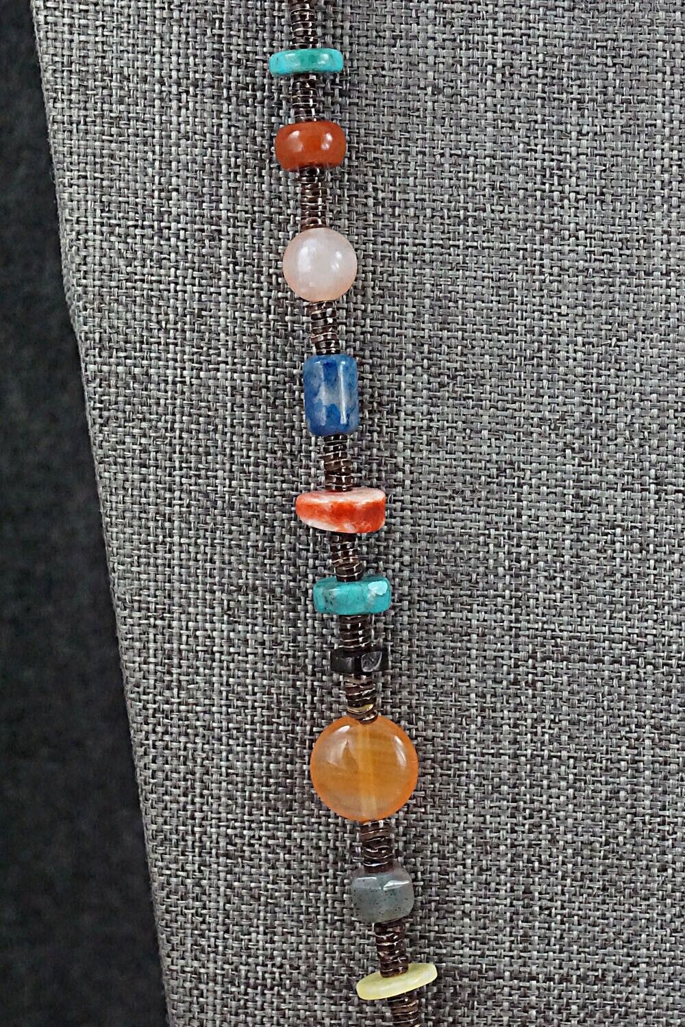 Multi-Stone and Sterling Silver Necklace - Helen Tsosie