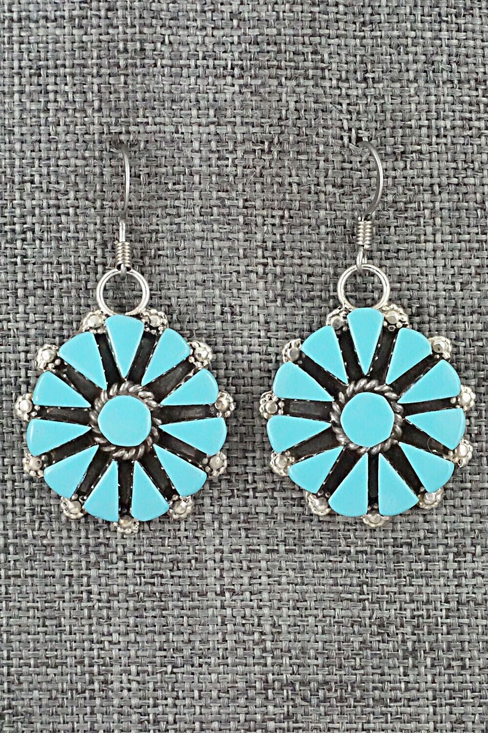 Turquoise & Sterling Silver Earrings - Merlinda Chavez