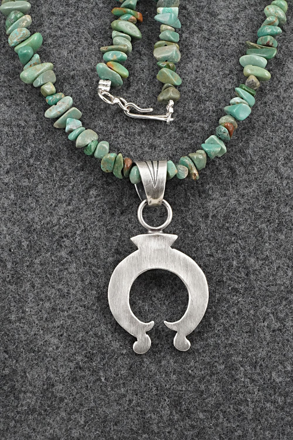 Turquoise & Sterling Silver Necklace 16" - Louise Joe