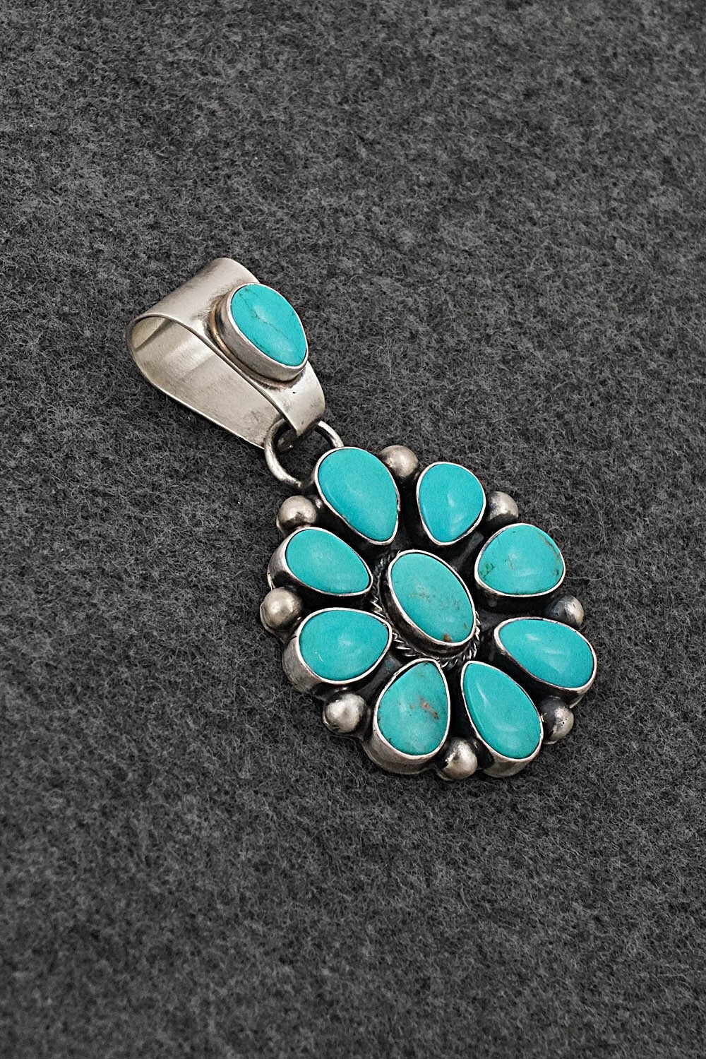 Turquoise & Sterling Silver Pendant - Kathleen Livingston