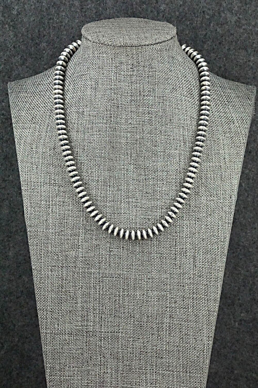 Sterling Silver Navajo Pearl Necklace 16" - Bryannen Halwood