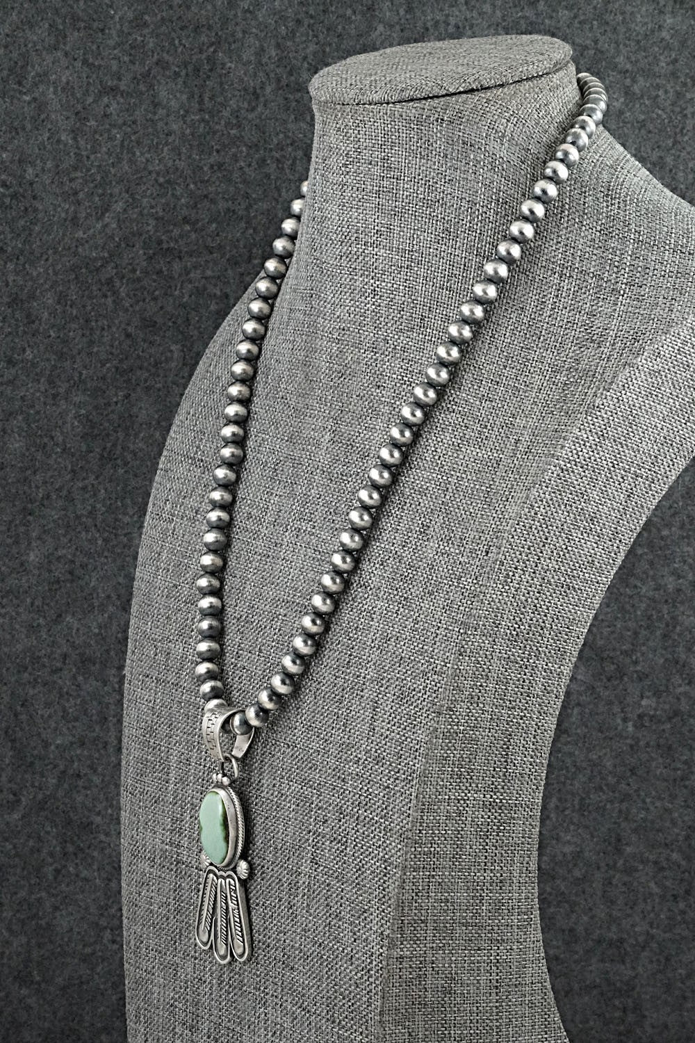 Turquoise & Sterling Silver Necklace - Verley Betone