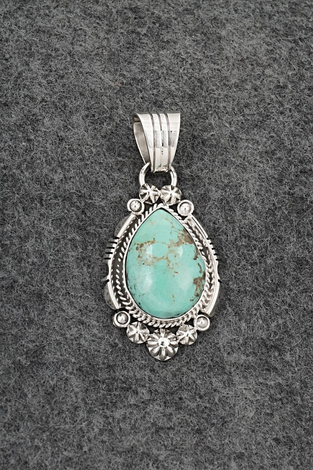 Turquoise & Sterling Silver Pendant - Marita Benally
