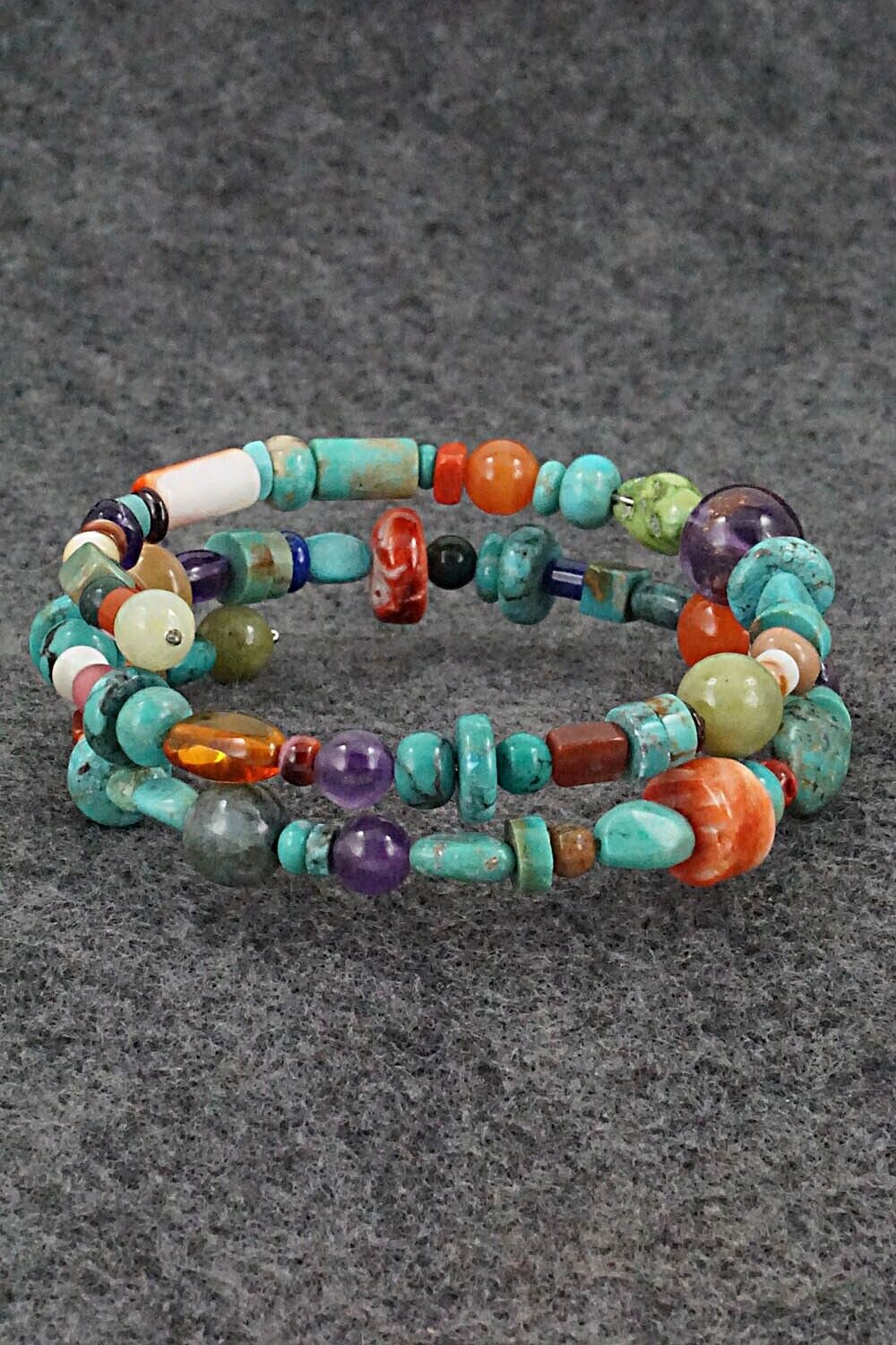 Multi-Stone Beaded Wrap Bracelet - Helen Tsosie