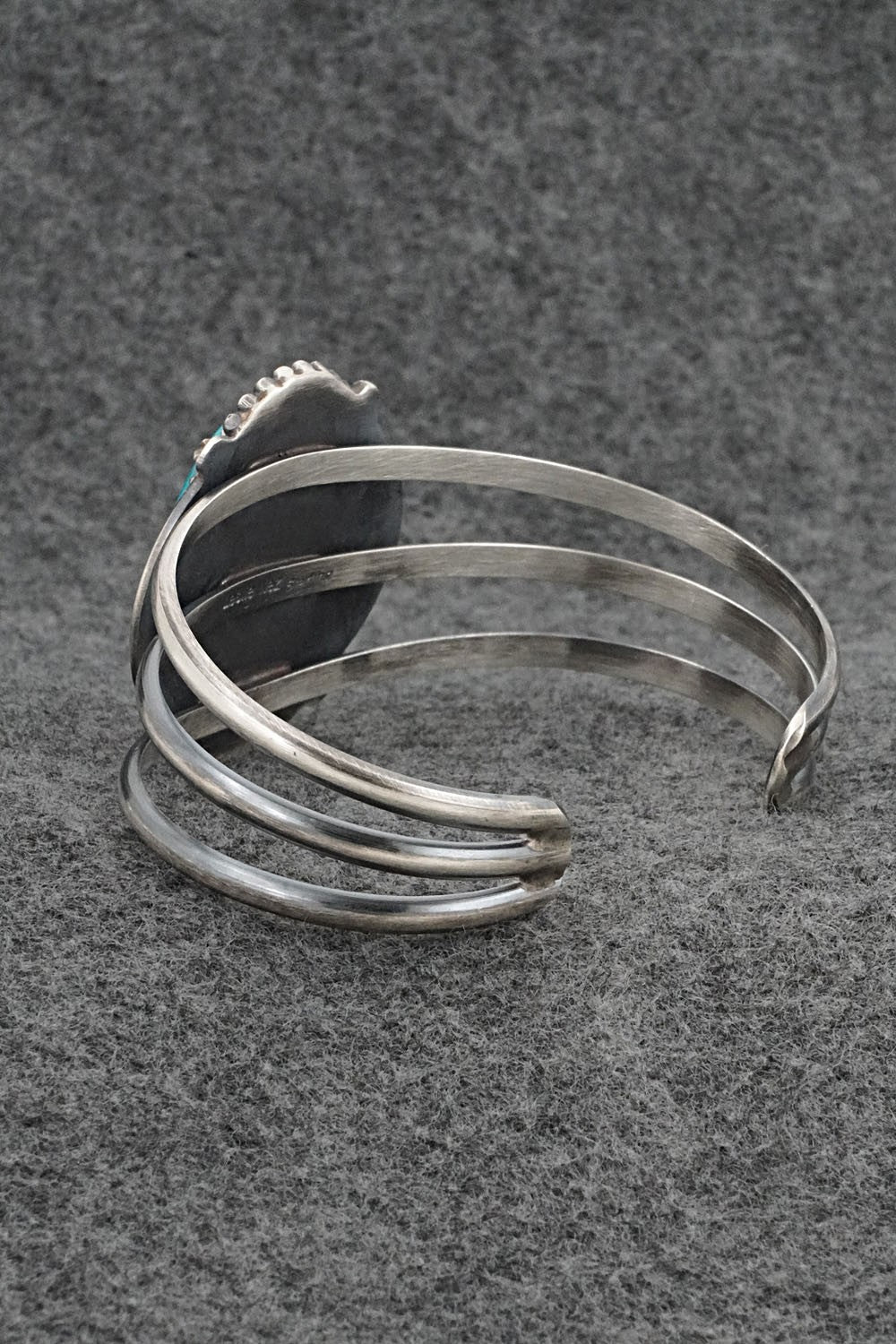 Turquoise & Sterling Silver Bracelet - Leslie Nez