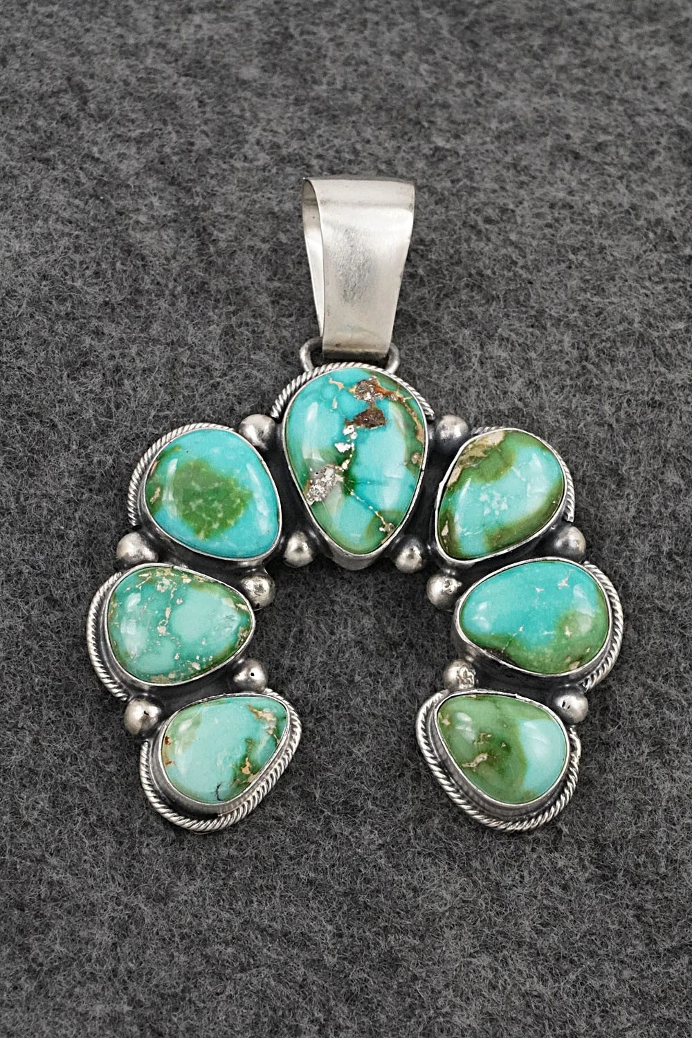 Turquoise & Sterling Silver Pendant - Paul Livingston