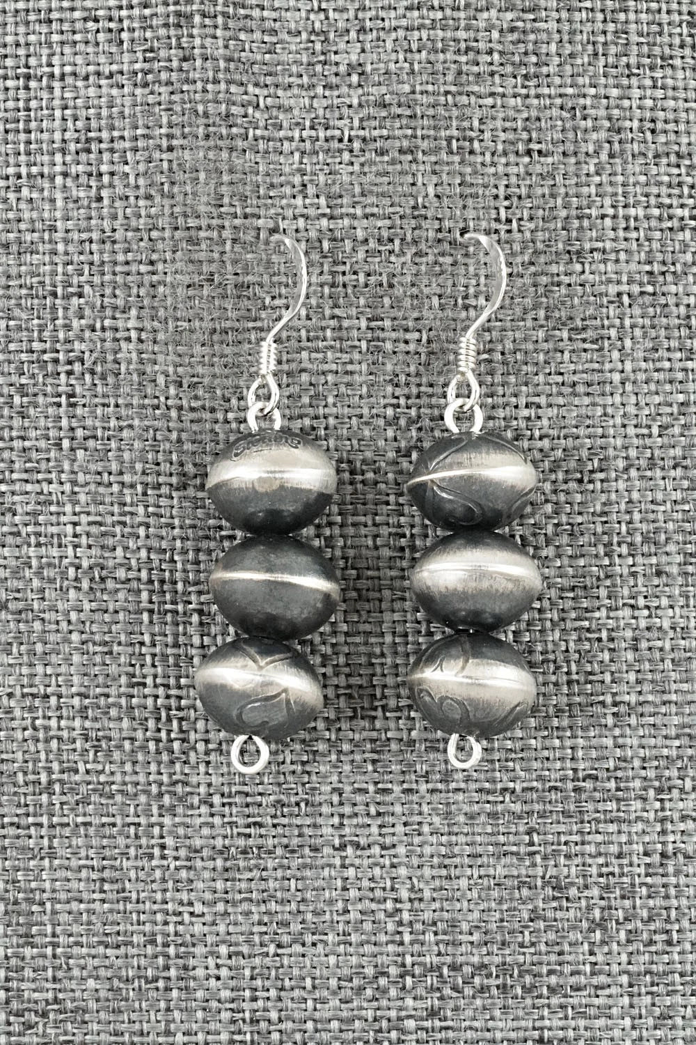 Sterling Silver Navajo Pearl Earrings - Crystal Haley